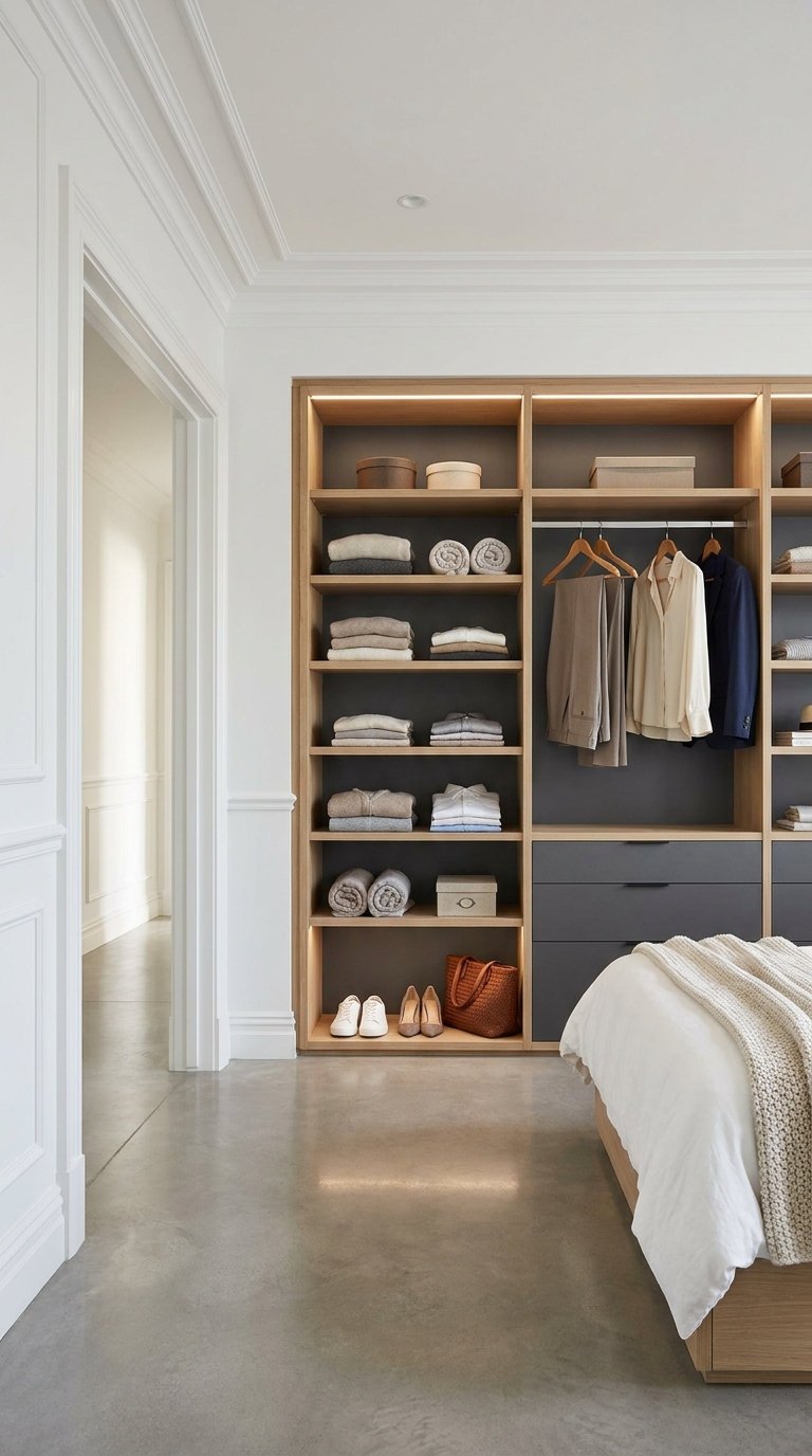 dressing chambre bois ouvert