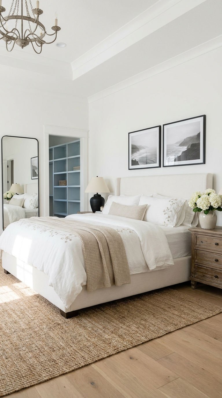 chambre blanche style galerie