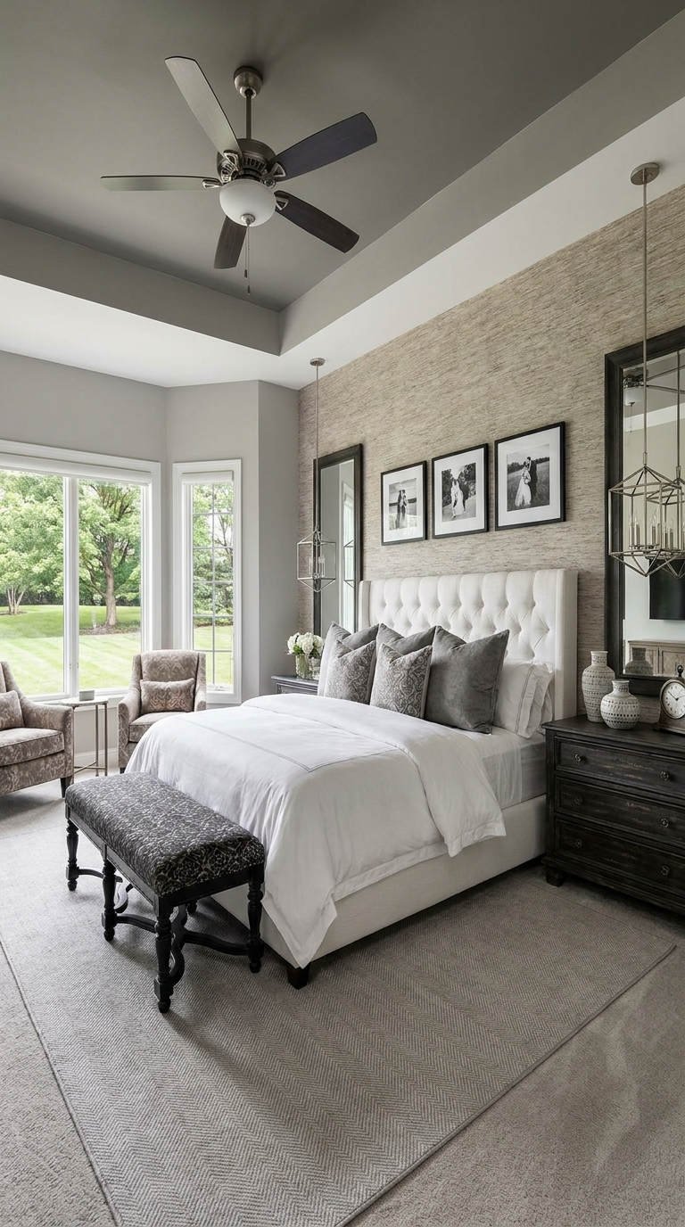 chambre mur texture gris