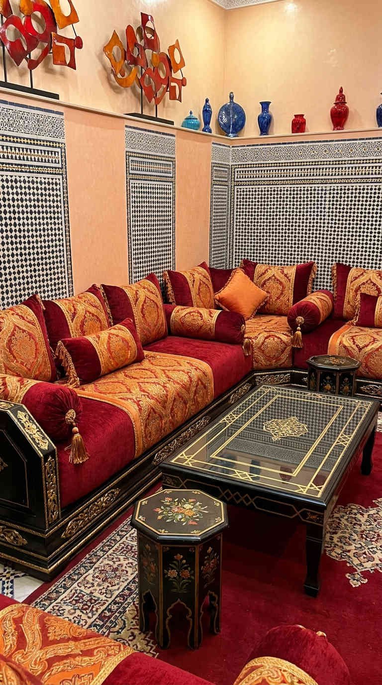 salon rouge orange majlis