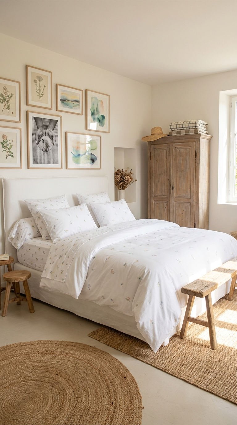 campagne claire armoire patinee