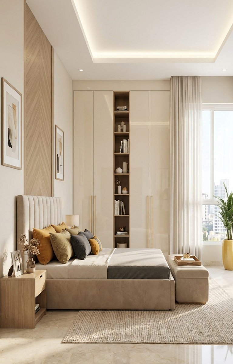 chambre rangements hauts bois