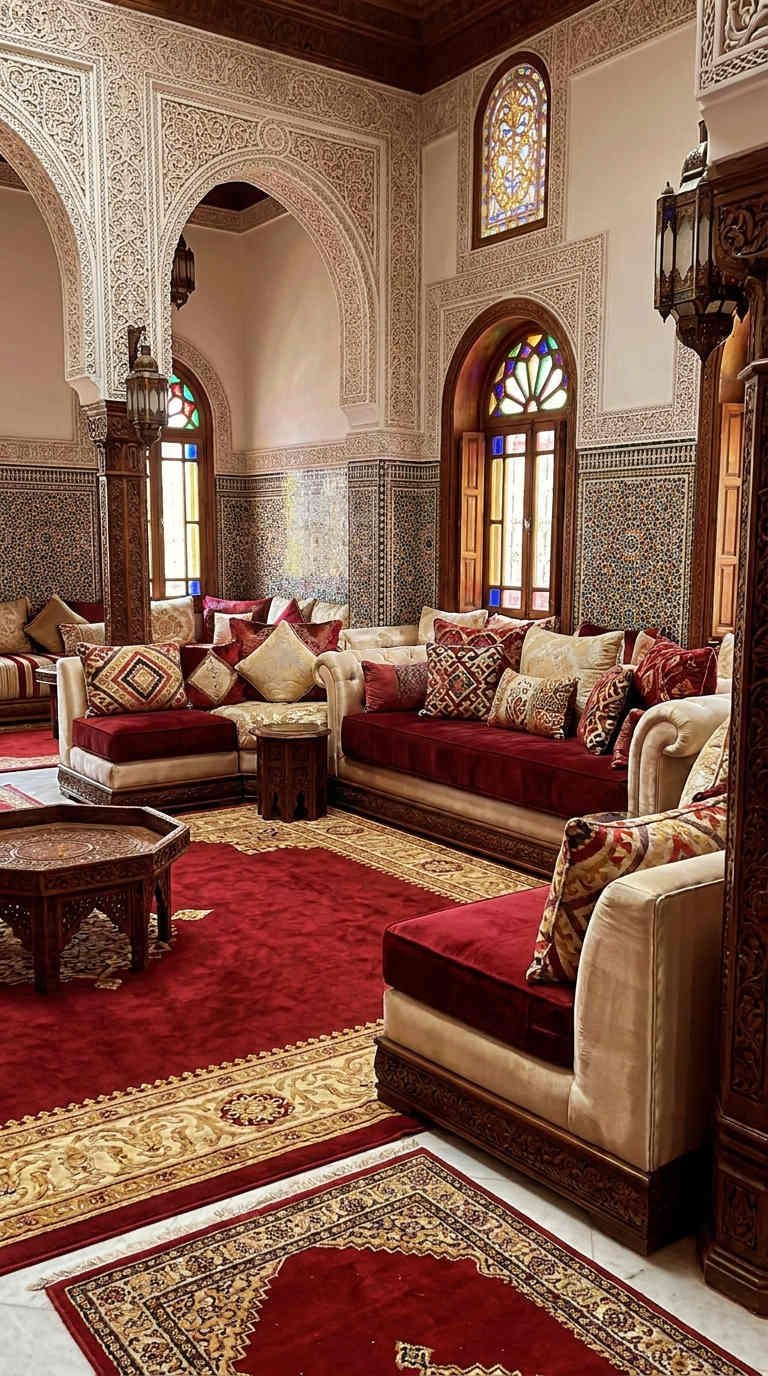 palais marocain rouge vitraux