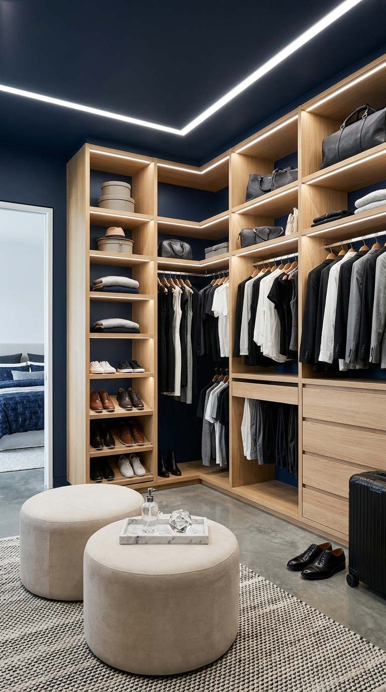 dressing sombre bois led