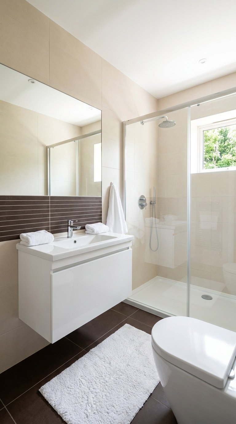 petite salle bain beige