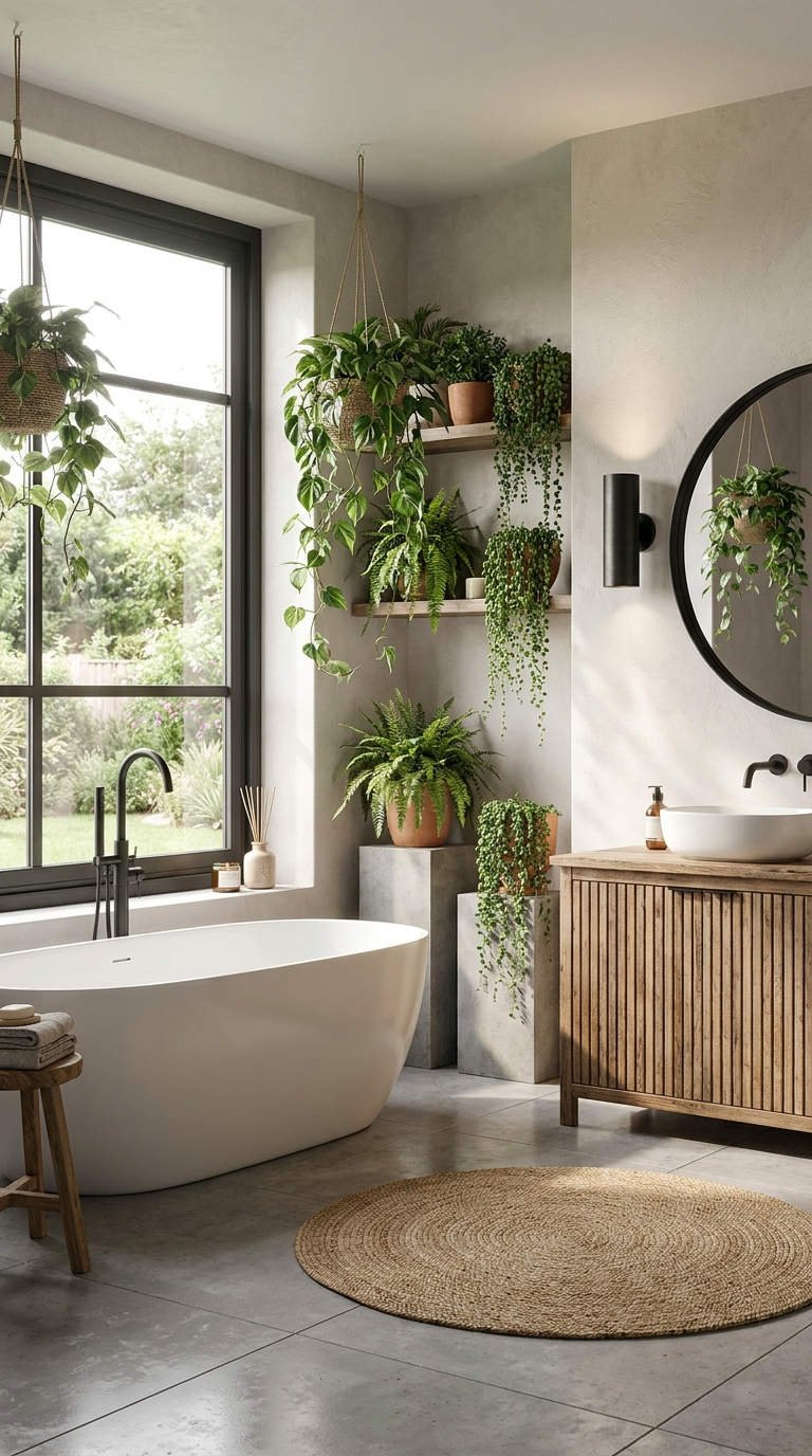 baignoire plantes meuble cannele