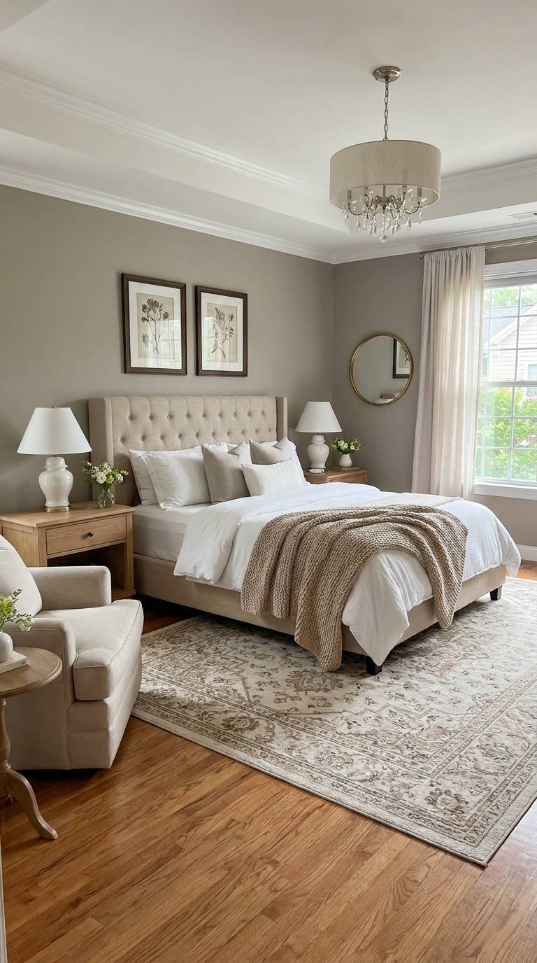 chambre taupe classique lumineuse