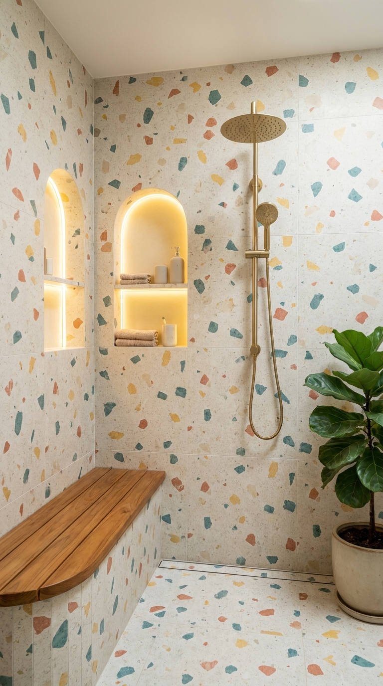 terrazzo colore niche lumineuse