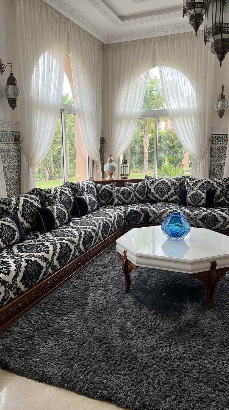 salon marocain noir arches