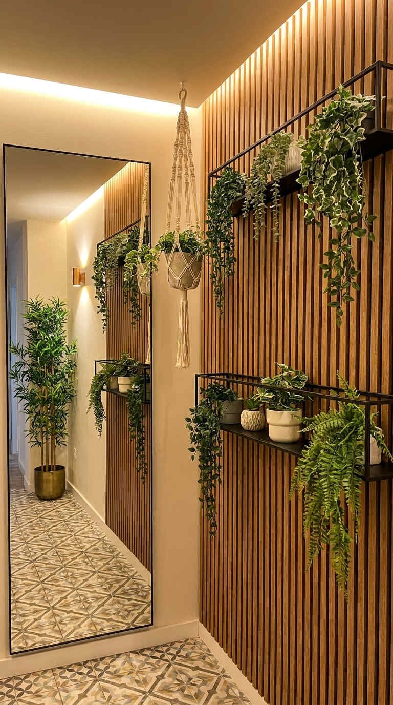 entree tasseaux plantes miroir vertical