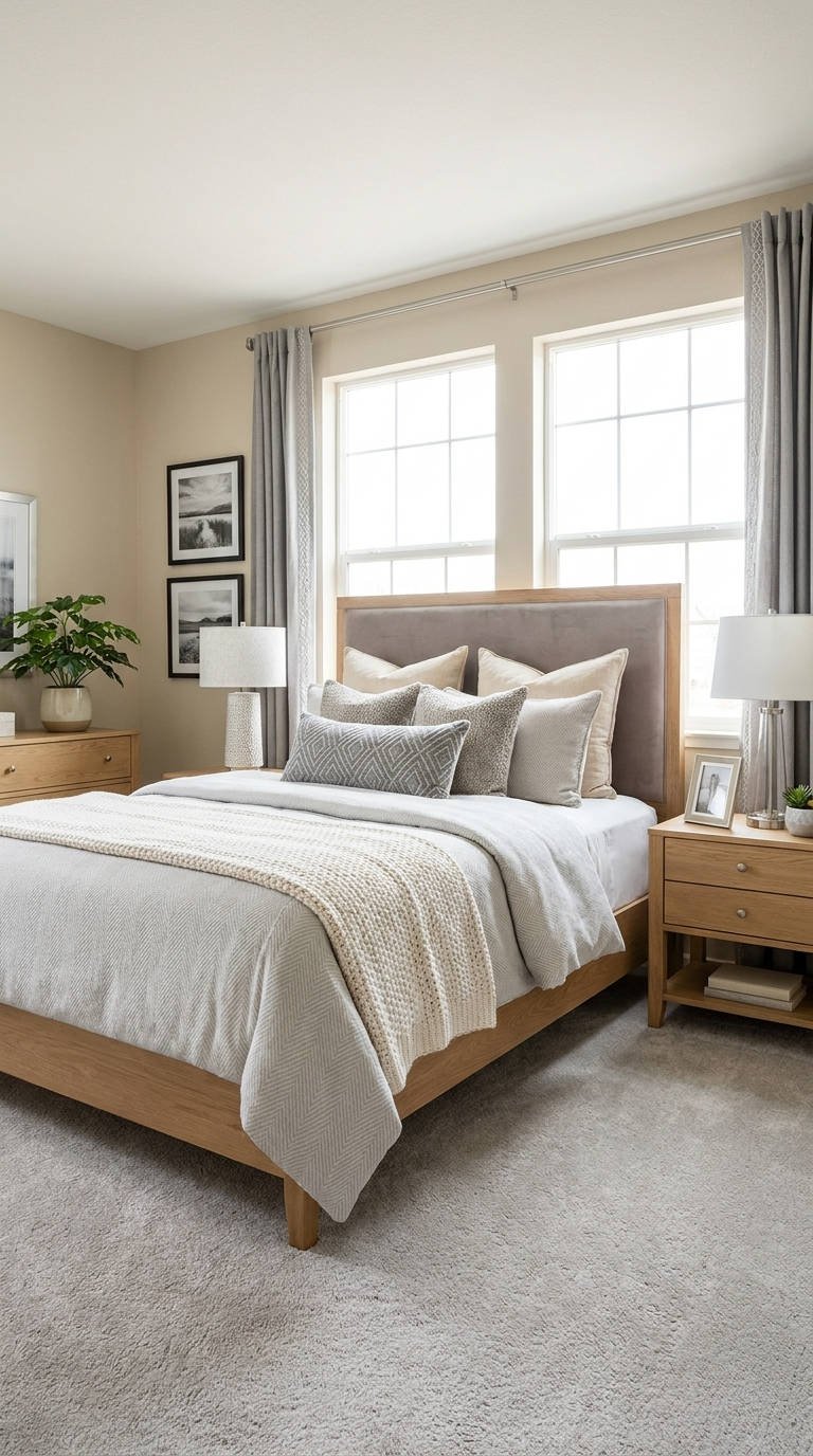 chambre naturelle bois clair