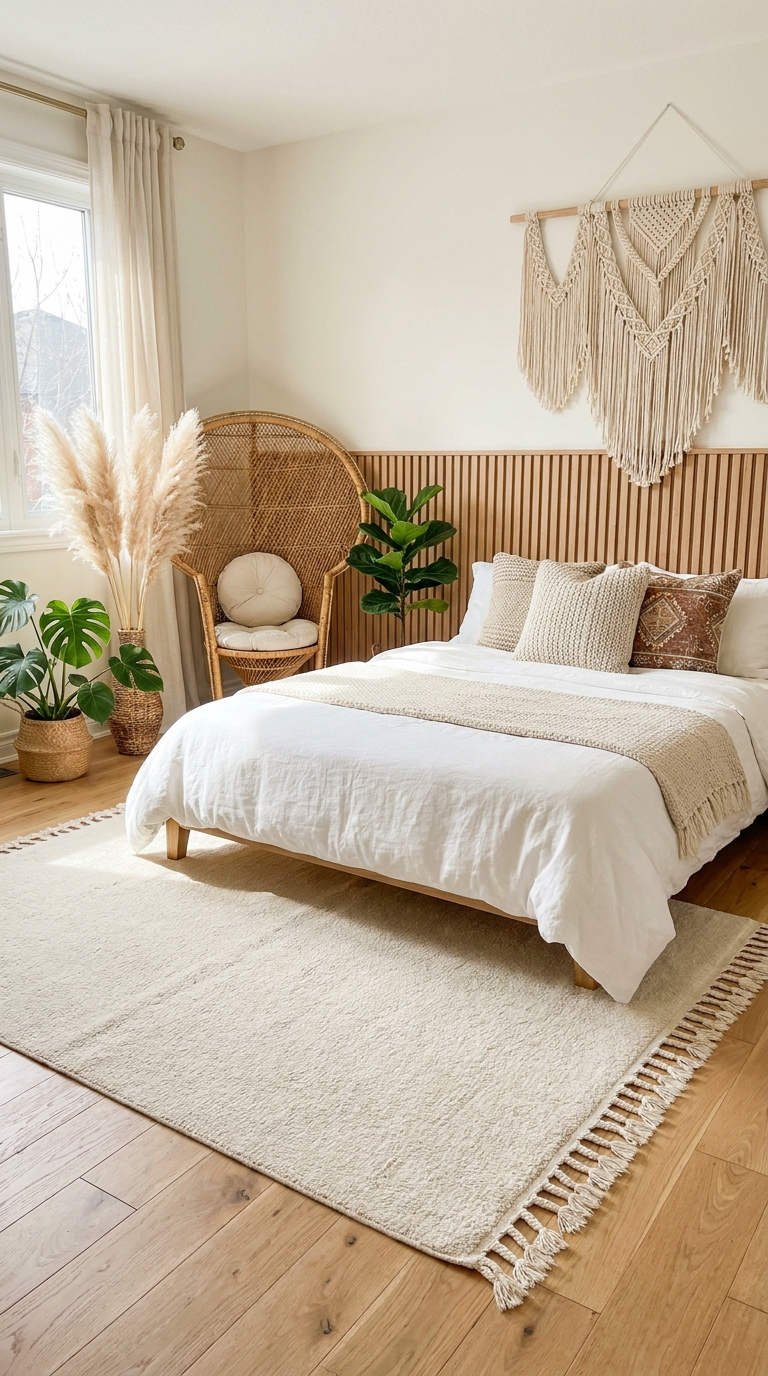 chambre tasseaux macrame naturel