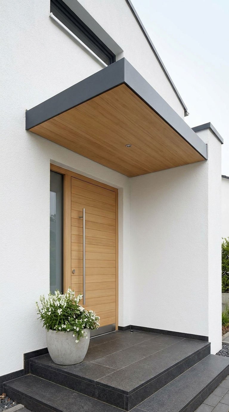 porte bois auvent clair