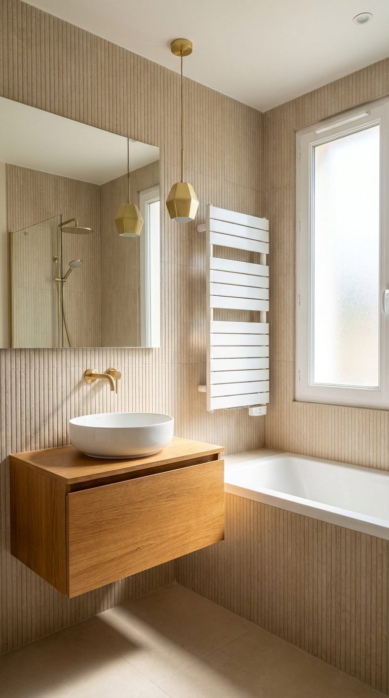 beige rainure baignoire compacte