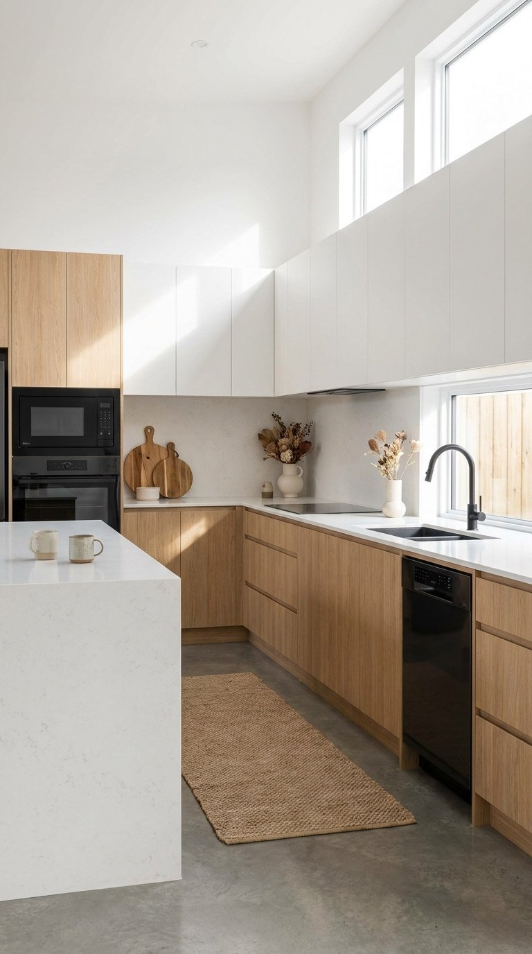 cuisine hauteur bois blanc
