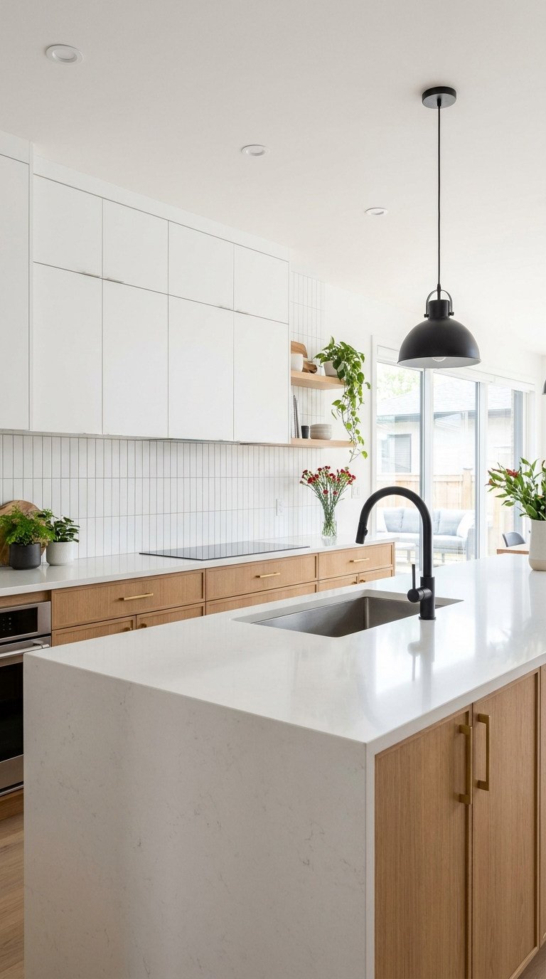 cuisine blanche chene noir