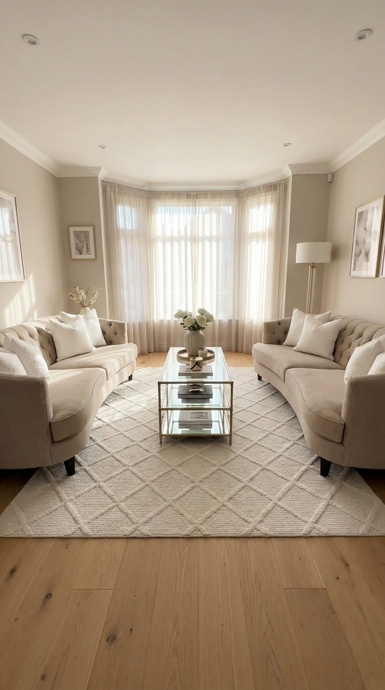canapes beige symetriques salon