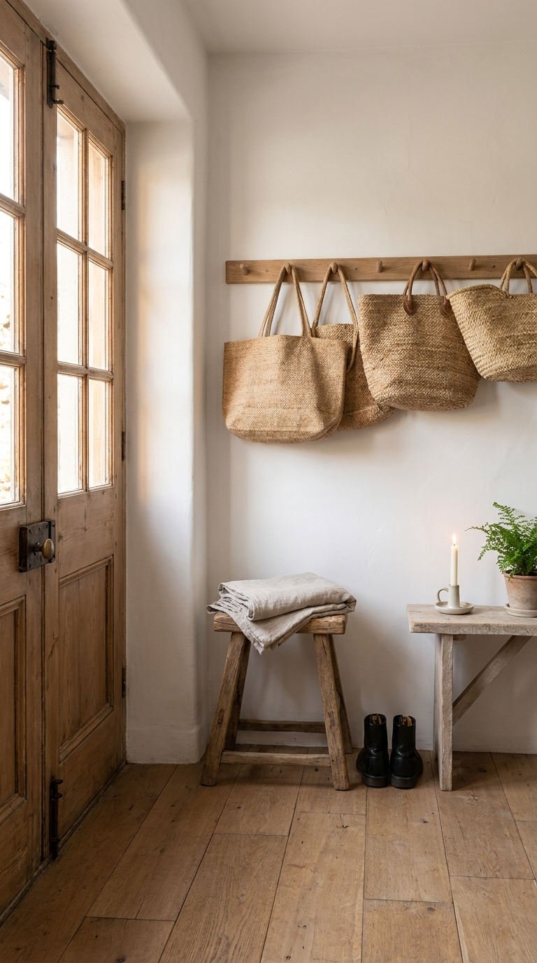 entree rustique pateres paniers