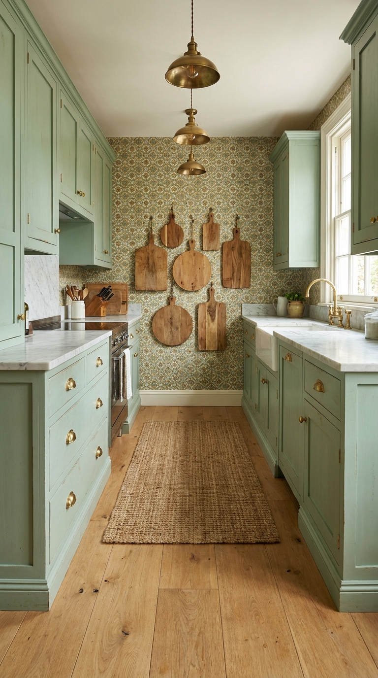 cuisine verte papier peint