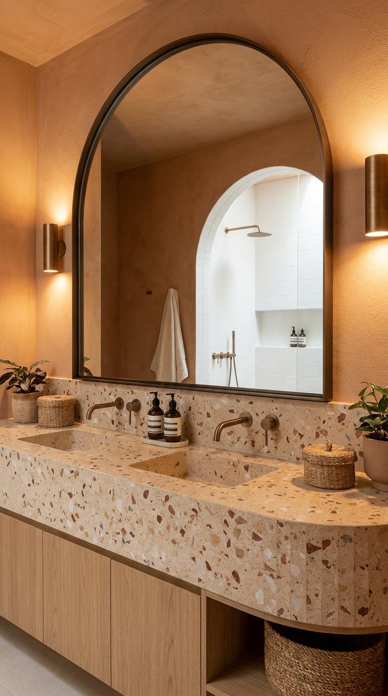 double vasque terrazzo miroir arche