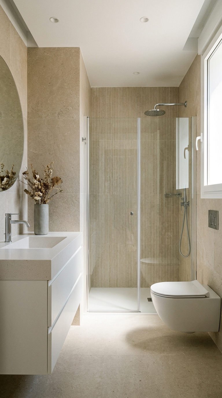 petite salle bain beige